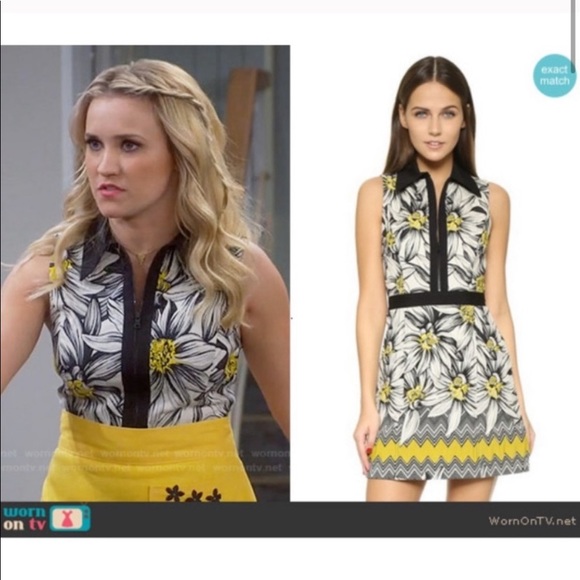 Alice + Olivia Ellis Jacquard Floral Pattern Collared Dress 10 - Picture 8 of 16